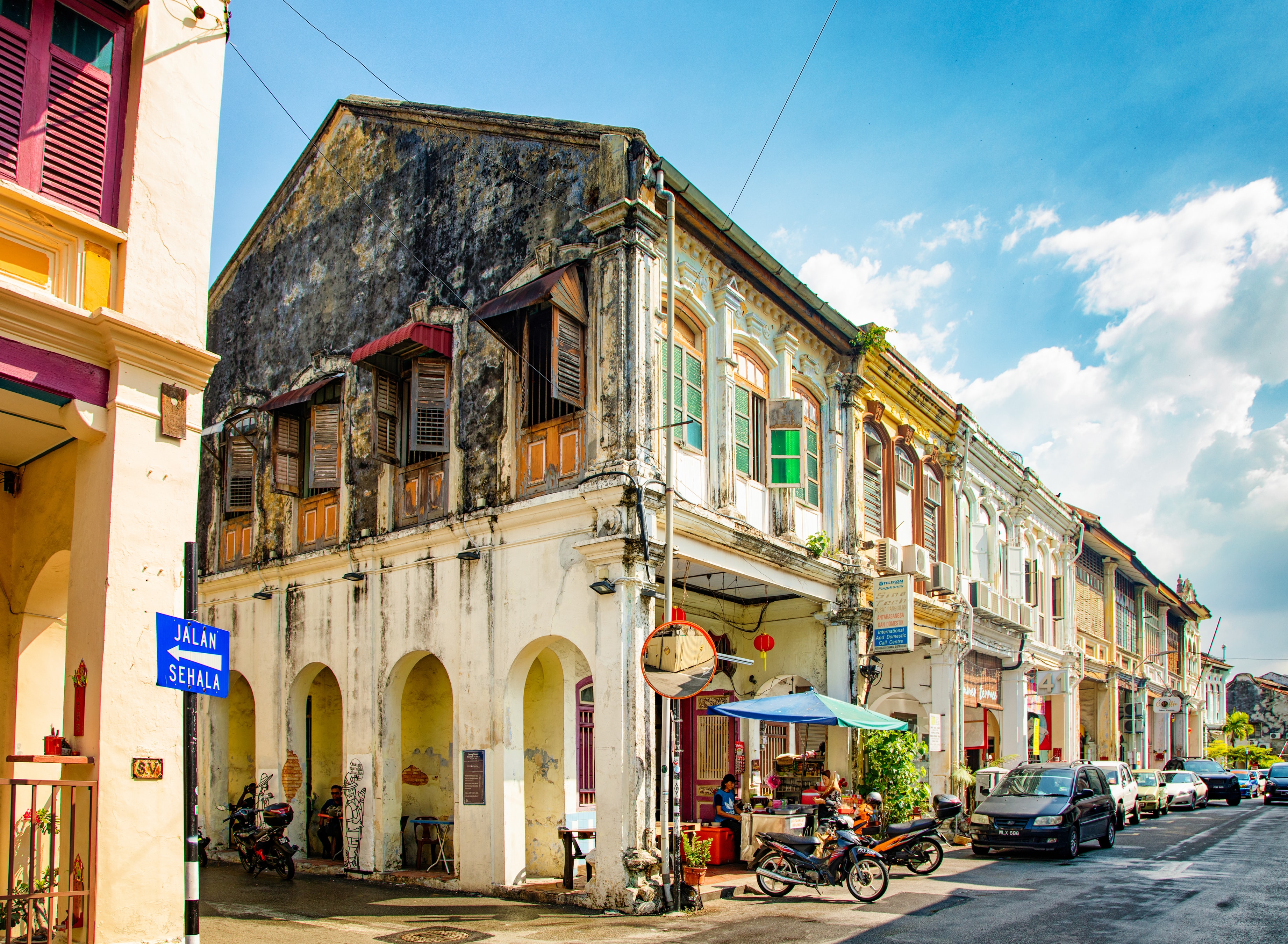 George Town heritage shophouses Penang Malaysia